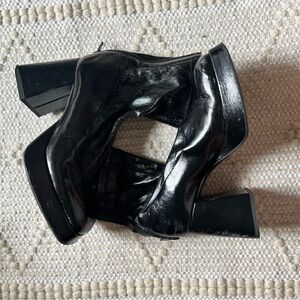 Trendy Black Women's Block Heeled Boots